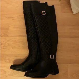 Thigh High Quilted Flat Boot